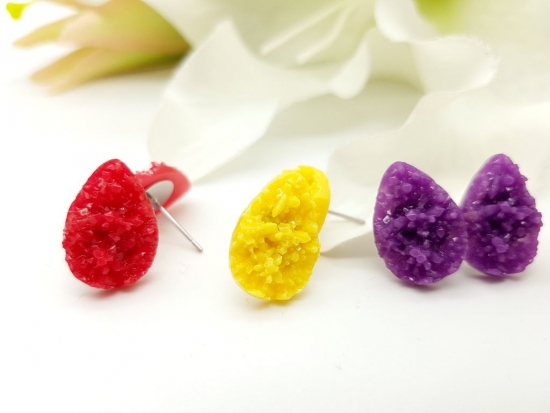 Preview: Krater Tropfen Ohrstecker